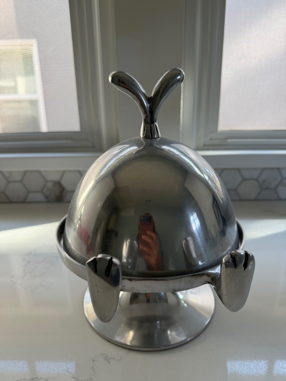 Mini cake stand, stainless steel